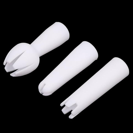 3Pcs White Set Whip Cream Dispenser Head Whipped Nozzle Mounting Mouth Base Tips Dinning Bar Whip Special Head Cream Chargers and Whippers