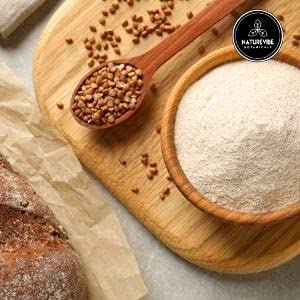 Naturevibe Botanicals Buckwheat Flour 5 lb | 100% Whole Grain, Gluten-Free & Non-GMO | Finely Grounded | High Fibre | Ideal for Pancakes, Rotis, Baking, Crepes & Healthy Cooking 80 Ounces