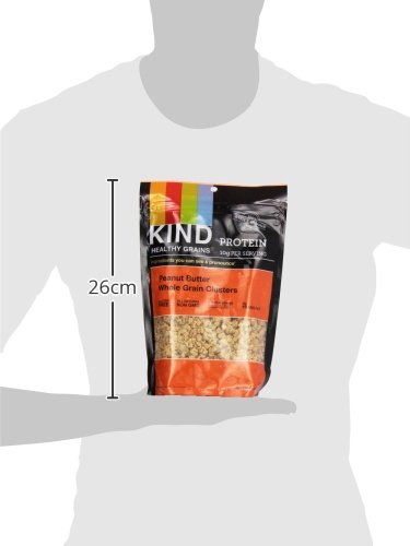 KIND Healthy Grains Granola, Peanut Butter Clusters, Healthy Snacks, Gluten Free, 100% Whole Grains, 10g Protein, 11oz, 1 Count (Pack of 2)