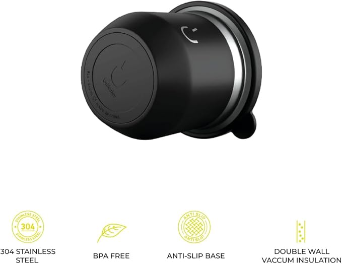 BALIBETOV Yerba Mate Cup – Vacuum Insulated Stainless Steel Gourd with Silicone Cover & Non-Slip Base – Includes 2 Bombillas & Cleaning Brush – Unique Design, Easy to Clean