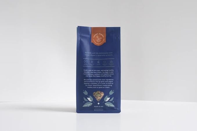 Sweet Diane’s Granola – Standard Size (12 oz): Organic, Low-Sugar, High-Fiber, Gluten-Free, Vegan, Delicious Breakfast and Snack Topper (Classic Size, Protein Crunch)