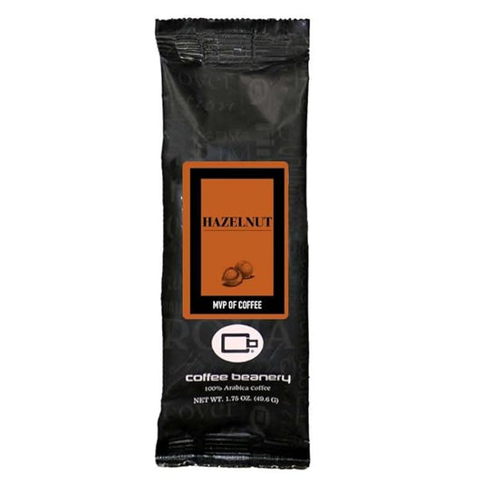 Coffee Beanery Hazelnut Flavored Coffee, 1-1.75oz Try Me Size Coffee Sampler, Light-Medium Roast