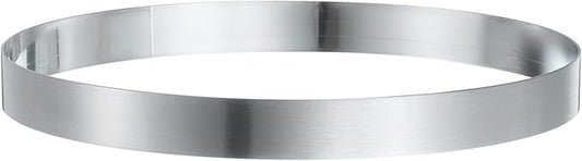 HARFINGTON Round Cake Ring 7.87 x 1 Inch Seamless Stainless Steel Pastry Mousse Dessert Ring Mirror Coating for Baking Cooking English Muffins Crumpet Making Tool