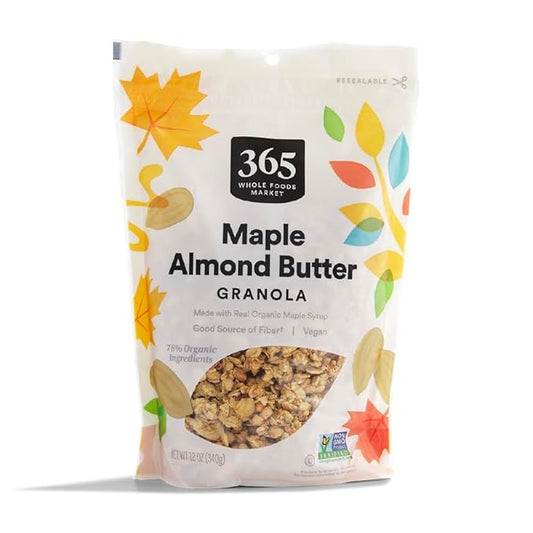 365 by Whole Foods Market, Maple & Almond Butter Granola, 12 Ounce