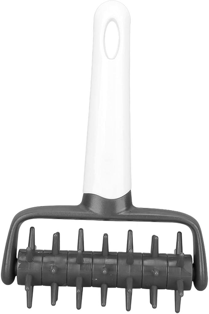 Pizza Dough Docker Roller Plastic Pizza Pin Puncher Dough Hole Maker Docking Tool Pizza Making Accessories for Cookie Pie Pastry Bread(Grey)