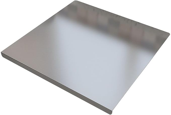 Stainless Steel Cutting Boards with Lip for Kitchen,Chopping Boards for Countertop,Large Metal Cutting Board over Sink Suitable for Meat, Fruits,Vegetables,Bread,Cake,Pasta,Noodle,Pizza(19.7"*15.7")
