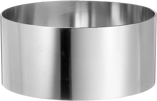 HARFINGTON Round Cake Ring 4 x 2 Inch Seamless Stainless Steel Pastry Mousse Dessert Ring Mirror Coating for Baking Cooking Making Tool