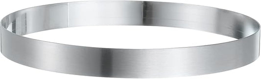 HARFINGTON Round Cake Ring 7.09 x 1 Inch Seamless Stainless Steel Pastry Mousse Dessert Ring Mirror Coating for Baking Cooking English Muffins Crumpet Making Tool
