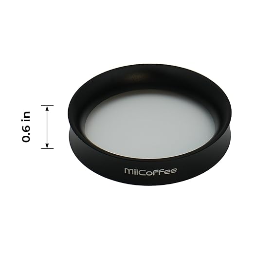 58mm Magnetic Dosing Funnel - Espresso Coffee Dosing Ring - Anodized Aluminum with 8 Magnetized Steel Compatible with 58mm Portafilter (Black)