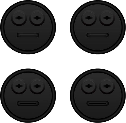 4-Pack Temp Probe Grommet for BBQ Grills, Replacement for Weber 85037 Smokey Mountain Accessories, and Other Smoker Grills DIY Thermometer Probe Port (Black)