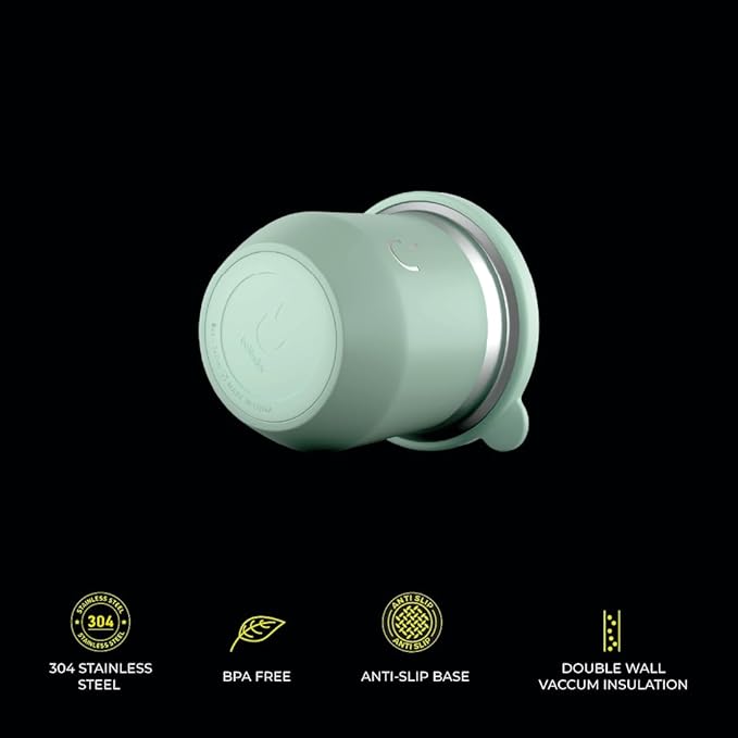BALIBETOV Yerba Mate Cup – Vacuum Insulated Stainless Steel Gourd with Silicone Cover & Non-Slip Base – Includes 2 Bombillas & Cleaning Brush – Unique Design, Easy to Clean