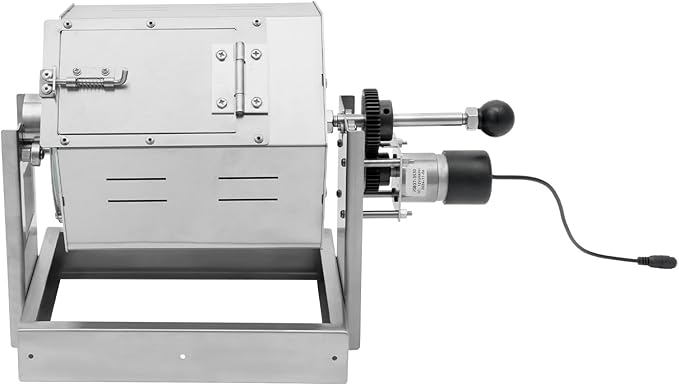 0.66-2.65lb Automatic Coffee Roaster Coffee Bean Roasting Machine Commercial Coffee Gas Roaster with Thermometer & Speed Controller Drum Type Gas Burner Require