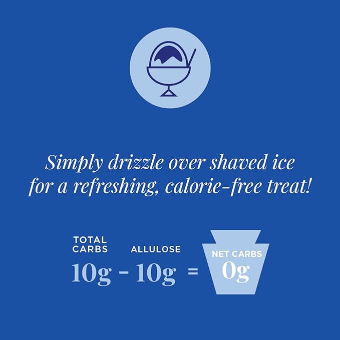 Keystone Pantry Keto Shaved Ice Syrup Blueberry 2 pack 1 pint bottles Gluten Free Nut Free Allergen Free Dairy Free No added sugar 0 net carbs diabetic friendly