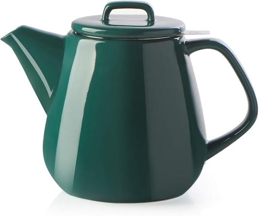 Sweejar 40oz Tea pot with Removable Stainless Steel Infuser,Dishwasher Safe Tea Pots for Loose Tea,Tea Pots with Infuser for Chrismas Women Gift(Jade)