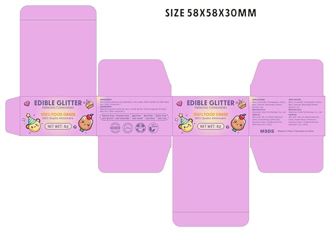 Nomeca Edible Glitter for Drinks Cakes, 8 grams Food Grade Luster Dust Sprinkles Glitter for Cake Decorations, DIY Cocktails, Beverages & Cake Decorating, Dessert Cake Topper (9-Ocean Blue)