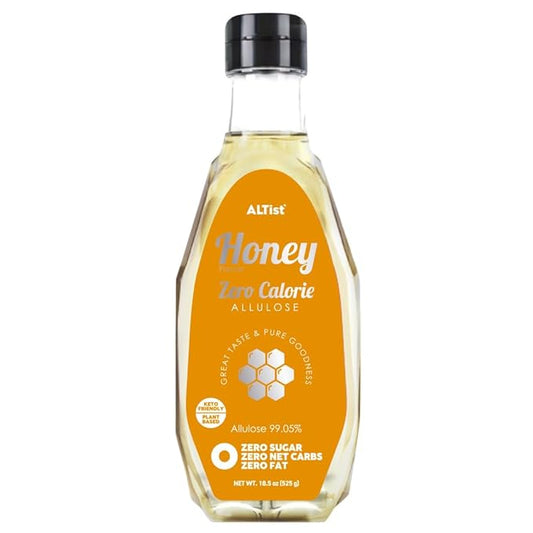 ALTist Allulose Syrup Sweetener – Zero Calorie Liquid Sugar Alternative, Keto, Vegan, Non-GMO, Plant-Based | 1:1 Sugar Replacement, No Net Carbs, Zero Fat, 17.7 fl oz - Honey