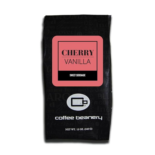 Cherry Vanilla Flavored Coffee by Coffee Beanery | Medium Roast, 12oz Ground