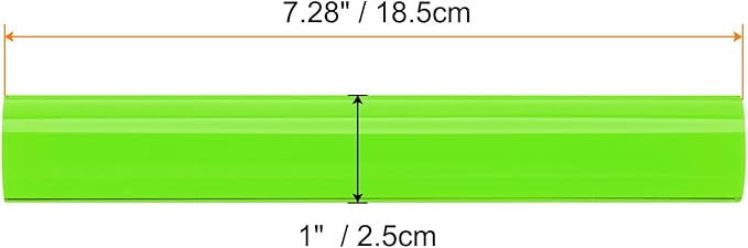 HARFINGTON Acrylic Clay Roller 7.28 Inch x 1 Inch Solid Non-Stick Plastic Round Tube Roller Polymer Clay Rod Fondant Rolling Pin for Shaping, Sculpting, Modeling DIY Crafts, Green