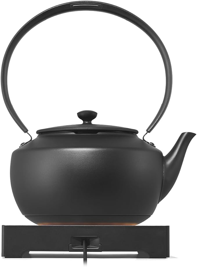 BALMUDA MoonKettle | Electric Kettle with Temp Control (122°F - 212°F) | HOLD & Keep Warm | 900ml (30 fl oz) | Soothing Ambient Light & Sound | Precision Pour Spout | Black