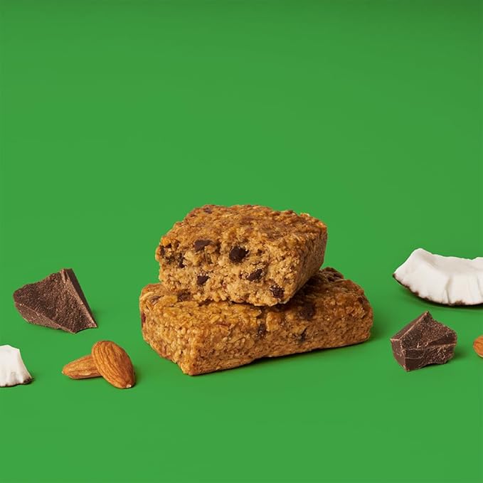 Bobo's Oatmeal Bars, Coconut Almond Chocolate Chip, Gluten Free Vegan Whole Grain Oat Bars, Pack of 12