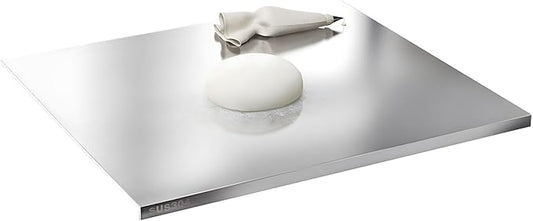 Stainless Steel Cutting Boards for Kitchen,304 Stainless Steel Chopping Boards with Lip and Non-slip silicone pad for Countertop Cutting Meats Fruits,Easy To Clean(19.6 * 23.6 * 0.06inch)