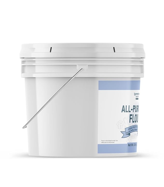 Unpretentious All Purpose Flour, 2 Gallon Bucket, Versatile Kitchen Staple, Food Storage