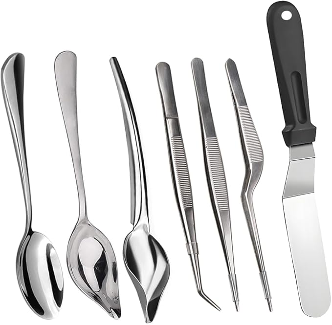 7 Piece Stainless Steel Culinary Specialty Tools Set for Professional Chefs and Home Cooks