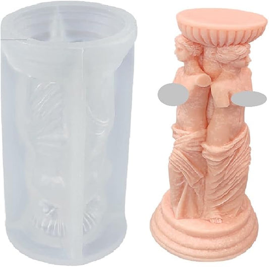 3D Venus Goddess Candle Mold Venus Goddess Portrait Ancient Roman Venus Resin Mold Silicone Mold for Candle Soap Resin Jewelry Making DIY Crafts Arts Decoration