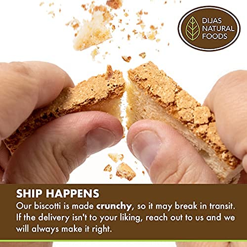 DIJAS Natural Foods, Crunchy Fat Free Biscotti Cookie, All Natural Preservative Free Ingredients, Delicious Low Calorie Snack (4 Pack, Original Variety)