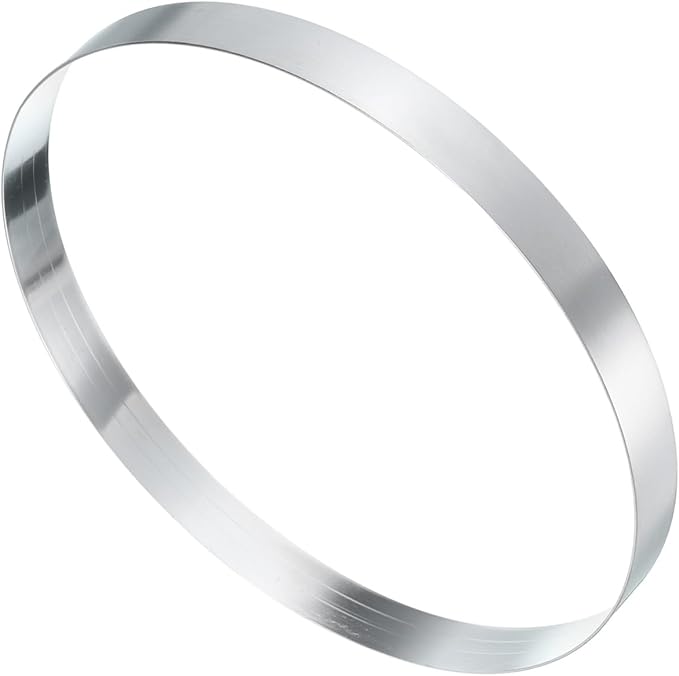 HARFINGTON Round Cake Ring 7.87 x 1 Inch Seamless Stainless Steel Pastry Mousse Dessert Ring Mirror Coating for Baking Cooking English Muffins Crumpet Making Tool