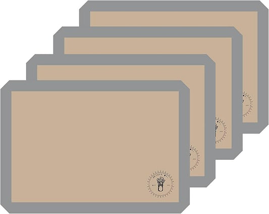 Silicone Baking Mats, Half Size Baking Sheet Liners, Pack Of 4, Oven Safe, (11.5 X 16.5), Non-Stick, Silicone Baking Sheet Liner, Perfect For Baking Macarons Cookies And Cakes