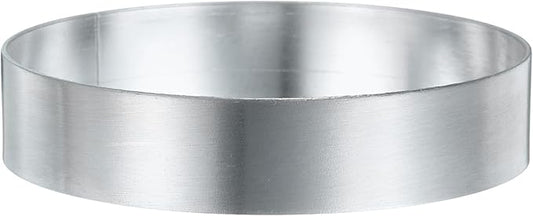 HARFINGTON Round Cake Ring 3.54 x 1 Inch Seamless Stainless Steel Pastry Mousse Dessert Ring Mirror Coating for Baking Cooking English Muffins Crumpet Making Tool