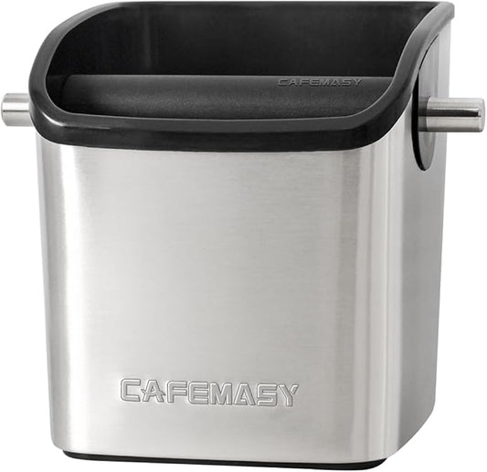 Coffee Knock Box Espresso Accessories - Home Use Small Coffee Puck Knock Box Stainless Steel for Espresso Machine Coffee Grounds