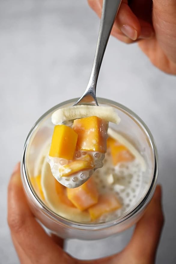 Small Tapioca Boba Pearls (Sago Balls) from Cassava - Create Chewy Perfection in Taiwanese Bubble Boba Milk Tea, Tapioca Pudding, Desserts, and More - Translucent & Flavor-Absorbent - Ideal for Soup or Sauce Thickening - Gluten-Free, Vegan-Friendly & I...