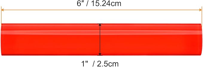 HARFINGTON Acrylic Clay Roller 6 Inch x 1 Inch Solid Non-Stick Plastic Round Tube Roller Polymer Clay Rod Fondant Rolling Pin for Shaping, Sculpting, Modeling DIY Crafts, Red