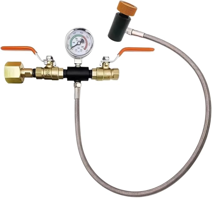 Soda Maker Co2 Tank Refill Adapter Hose,Soda Machine Co2 Cylinder Refill Station for Filling Soda blue Co2 Canister, 24inch Hose