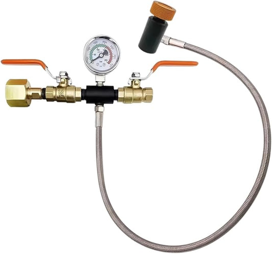 Soda Maker Co2 Tank Refill Adapter Hose,Soda Machine Co2 Cylinder Refill Station for Filling Soda blue Co2 Canister, 24inch Hose