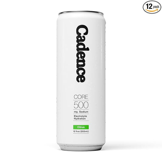 Cadence Electrolyte Drink - Citrus Flavor, 355ml x 12 | Science-Backed Hydration | Zero Sugar, Zero Caffeine | Vegan, Keto & Paleo Friendly | Sodium, Potassium & Magnesium for Performance & Recovery