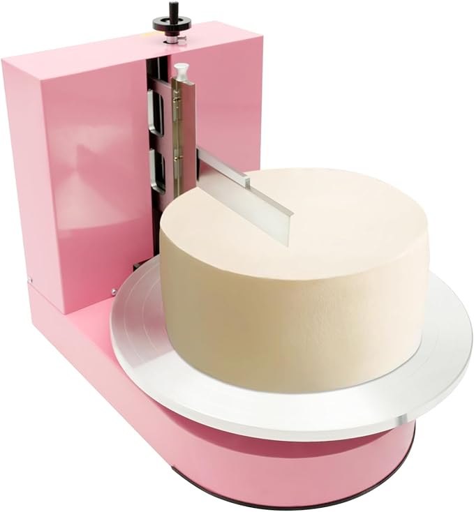 Electric Cake Decorating Machine Cream Coating Spreading Smooth Machine Surface Scraper for 4-16inch Cakes, 0-320RPM Adjustable Rotating Speed