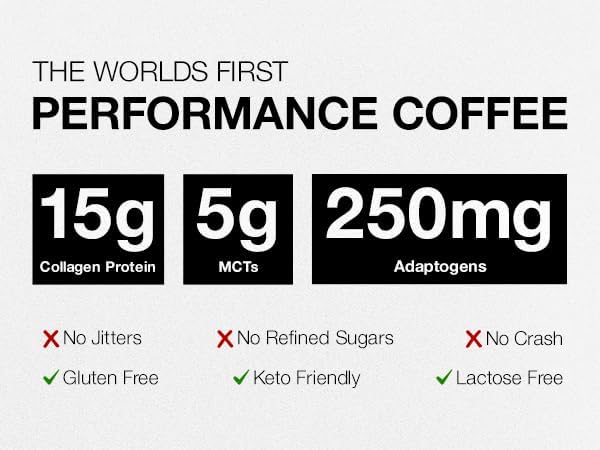 STRONG COFFEE COMPANY Instant Cacao Latte - 15g Protein, Instant Protein Coffee with Collagen, Adaptogens & Nootropics, No Crash, No Jitters, 12 Servings Bag