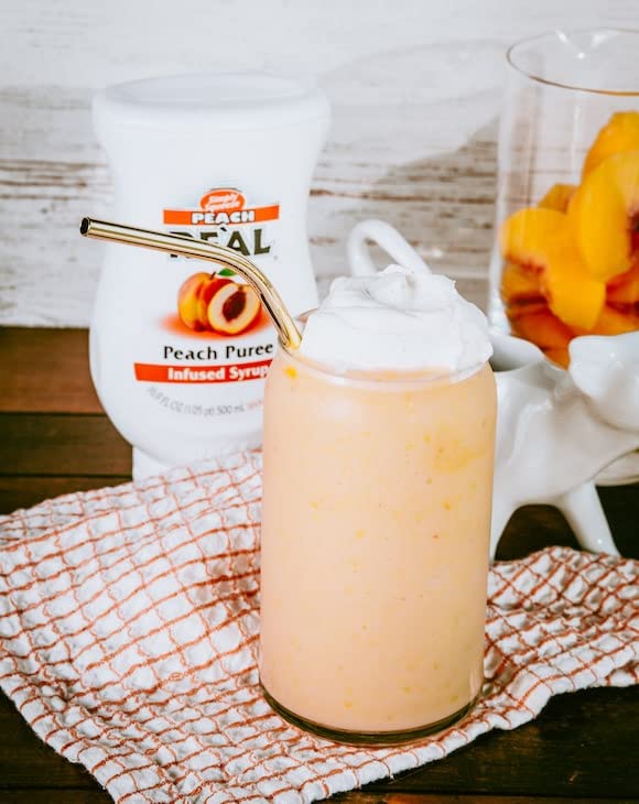 Peach Reàl Infused Exotics, Peach Puree Infused Syrup, 16.9 FL OZ Squeezable Bottle (Pack of 3)