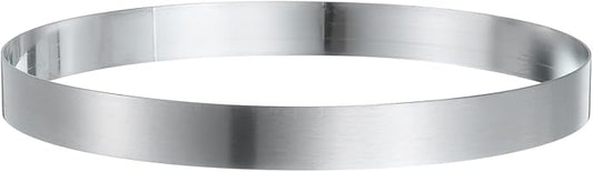 HARFINGTON Round Cake Ring 7.48 x 1 Inch Seamless Stainless Steel Pastry Mousse Dessert Ring Mirror Coating for Baking Cooking English Muffins Crumpet Making Tool