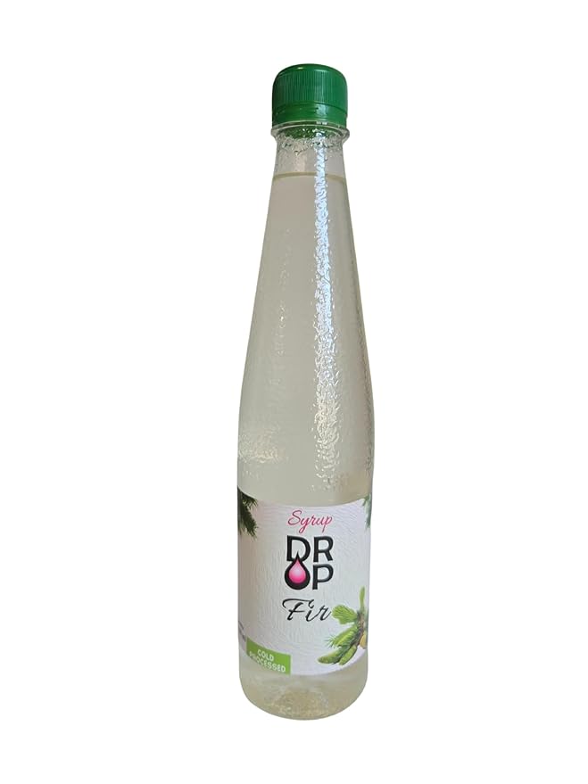 DROP Fir Syrup, Gourmet Natural Arromatic Flavors, 30% Concentrate Natural Fruit, Great for Cocktails,Lemaonades,Tea's & Desserts Toppings (16.9floz) Gluten-Free, NON-GMO