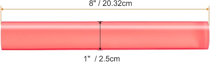 HARFINGTON Acrylic Clay Roller 8 Inch x 1 Inch Solid Non-Stick Plastic Round Tube Roller Polymer Clay Rod Fondant Rolling Pin for Shaping, Sculpting, Modeling DIY Crafts, Pink
