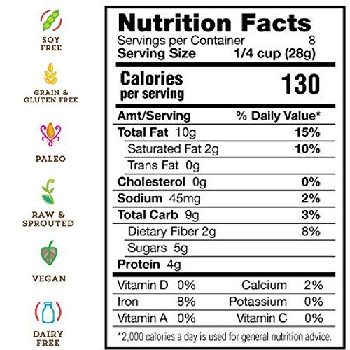 Lark Ellen Farm Grain Free Paleo Granola Bites Certified Organic Vegan Snacks and Cereal made from Sprouted and Activated Nuts and Seeds (Berrylicious, 8 Oz)