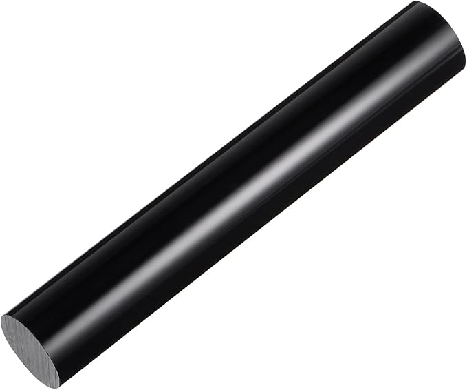 HARFINGTON Acrylic Clay Roller 6 Inch x 1 Inch Solid Non-Stick Plastic Round Tube Roller Polymer Clay Rod Fondant Rolling Pin for Shaping, Sculpting, Modeling DIY Crafts, Black