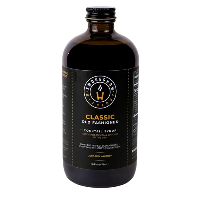 Smokeshow Cocktail Syrup - 64 Servings (16 oz, Classic Old Fashioned)