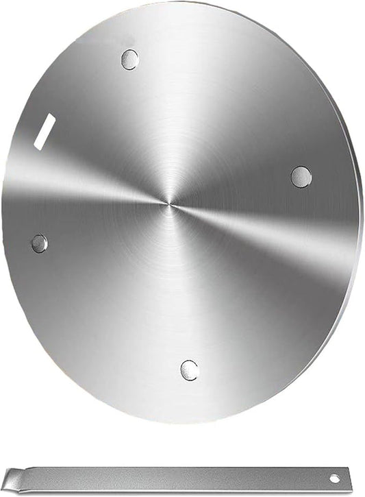 Heat Diffuser Plate, Grouarty Stainless Steel Cooking Induction Adapter Simmer Plate for Electric Gas Glass Cooktop Hob Ring, Induction Cooktop Converter Plate With Handle 9.45inch
