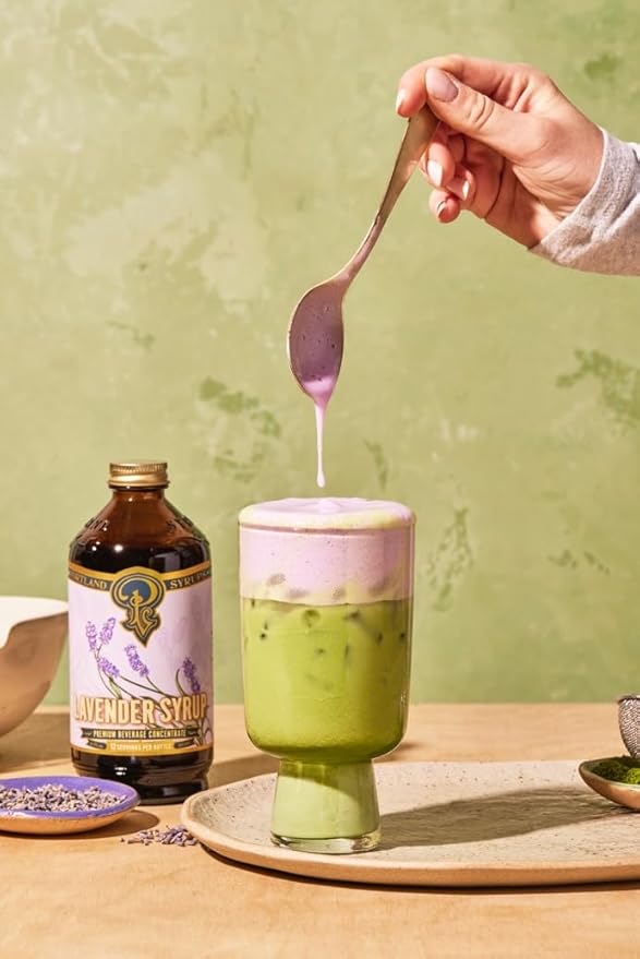Portland Syrups Lavender Syrup - Premium Beverage Concentrate for Delicious Cocktails, Tea, Soda, Coffee Drinks, Baking, and More - 12 oz with 12 Servings (Pack of 1)