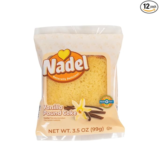 Nadel - NATURALLY DELICIOUS POUND CAKE SLICES (12 Pack) Sweet Breads & Cakes, Back to School lunch snack, breakfast bar